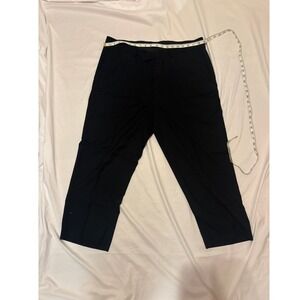 Murano Mens Black Dress Pants Flat Front Trousers 38x30